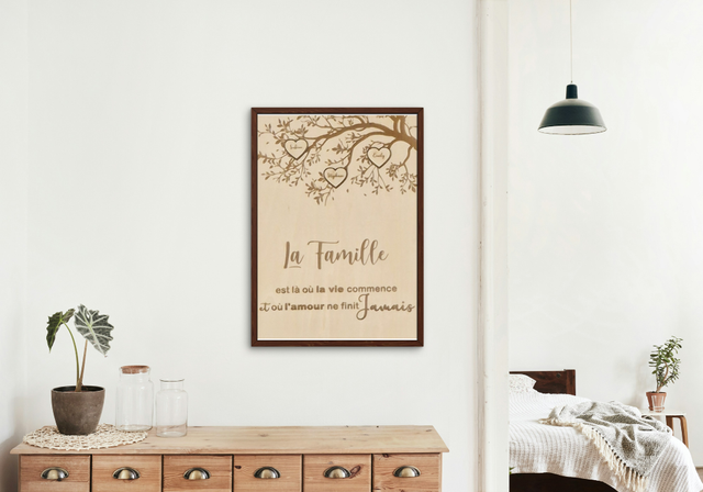 tableau famille personnalisé en bois