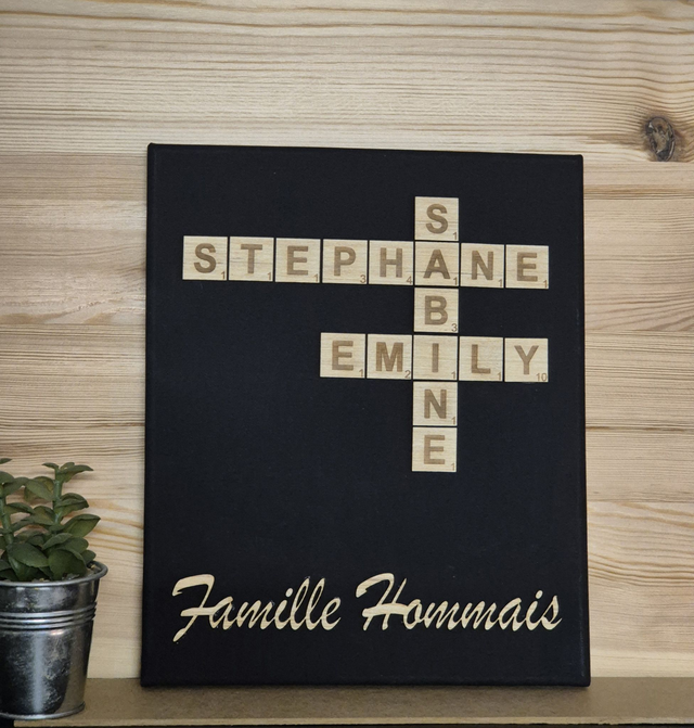 tableau prénoms personnalisé en bois