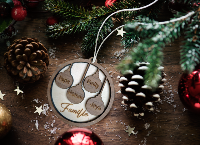 Boule de noël Famille