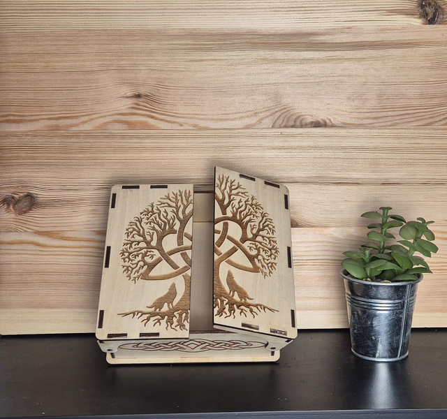 boîte carrée en bois personnalisée