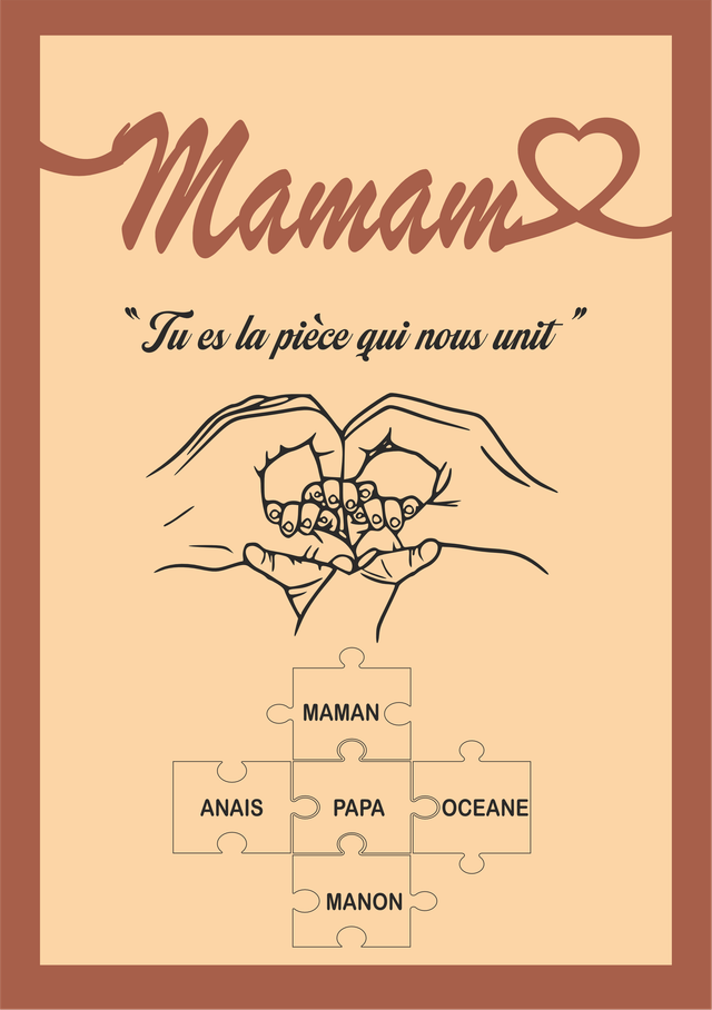 Tableau Maman famille – Image 3