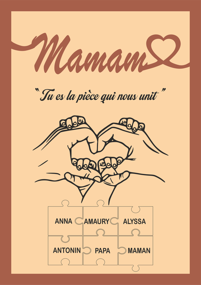 Tableau Maman famille – Image 4