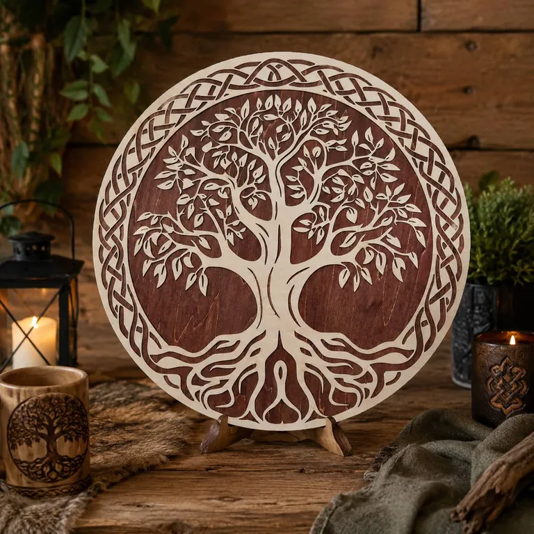 Arbre de vie mural personnalisé en bois